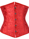 Grebrafan Bridal Underbust Waist Corset Plus Size Vintage Bustier - red