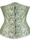 Grebrafan Bridal Underbust Waist Corset Plus Size Vintage Bustier - green