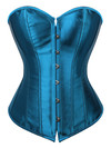 Womens Corset Bustier Satin Sexy Plus Size Gothic Lace Up Boned Gorset Top Shapewear Classic Clubwear Party Club Night Corselet - Blue-peacock