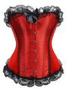Corsets Tops for Women Bustiers Punk Rave Boned Corsets Underwire Lace Overlay Corsetto Push Up Evening Party Bodyshaper - Red