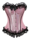 Corsets Tops for Women Bustiers Punk Rave Boned Corsets Underwire Lace Overlay Corsetto Push Up Evening Party Bodyshaper - Pink