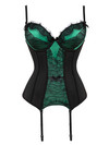 Bridal Bustier Corset Straps Padded Cups Stretch Corsets Sexy Tight Shaper Corselet High Elastic Party Club Night Korsage - Green