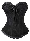 Corsets Tops for Women Bustier Steampunk Plus Size Renaissance Festival Rave Corselet Pattern Bodyshaper Clubwear Party Night - Black