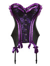 Corsets Sexy Push Up Bustiers for Women Renaissance Embroidery Punk Rock Corselete Carnival Party Clubwear Femme Gothic - Purple
