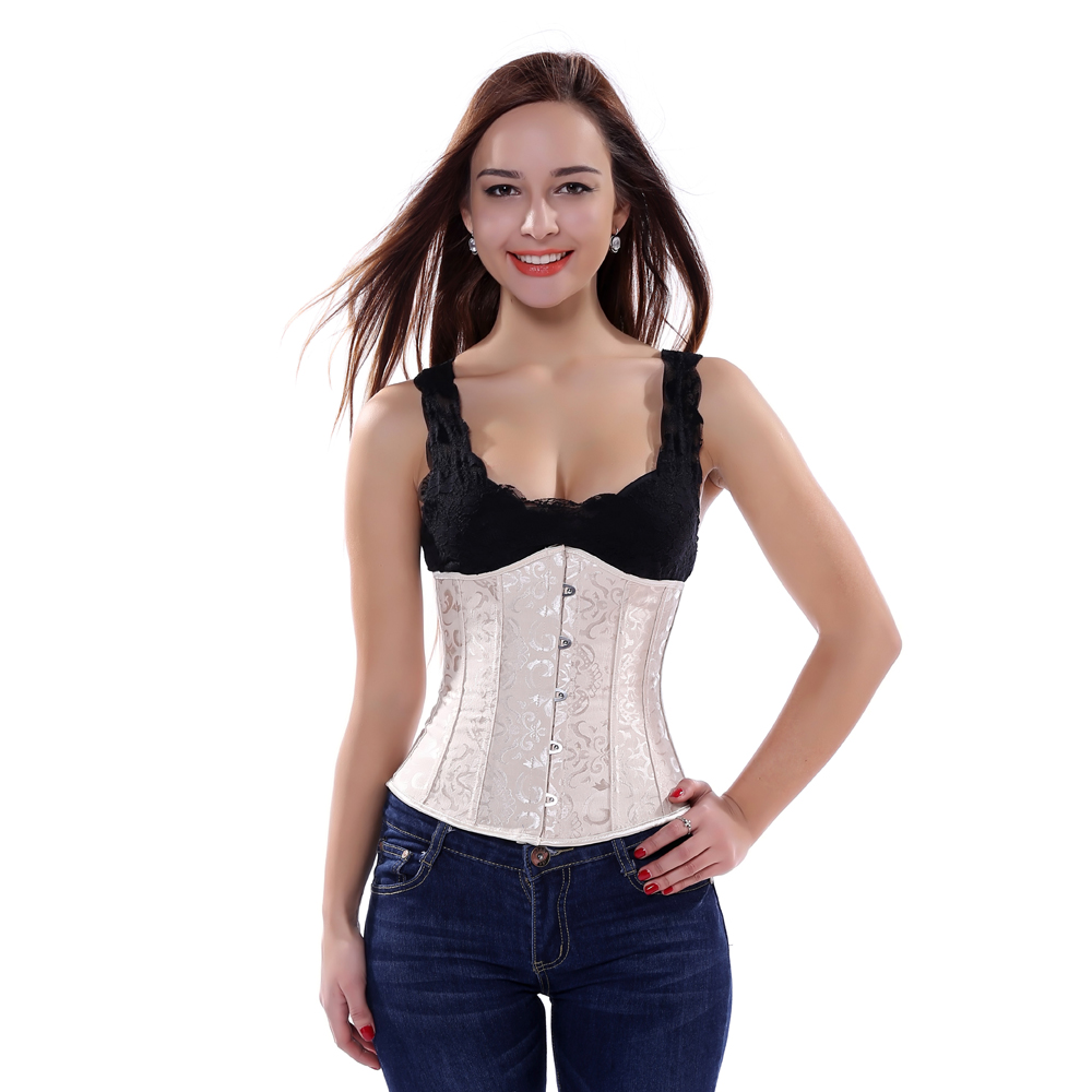 Grebrafan Bridal Underbust Waist Corset Plus Size Vintage Bustier