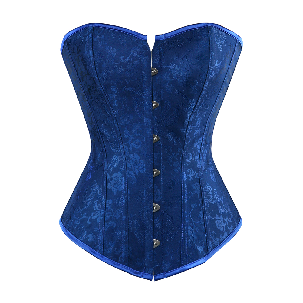 Corsets and Bustiers for Women Vintage Lace up Boned Brocade Corselet Floral Embroidery Carnival Party Clubwear Casual Sexy Top