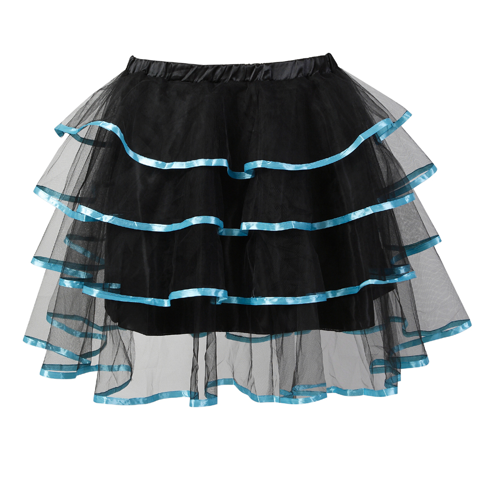 Skyblue-Steampunk Skirt for Corset Sexy Pirate Lace Skirts Party Clubwear Vintage Burlesque Bustier Costumes Accessories Plus Size