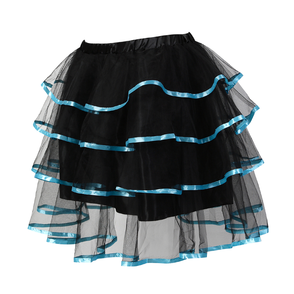 Skyblue-Steampunk Skirt for Corset Sexy Pirate Lace Skirts Party Clubwear Vintage Burlesque Bustier Costumes Accessories Plus Size