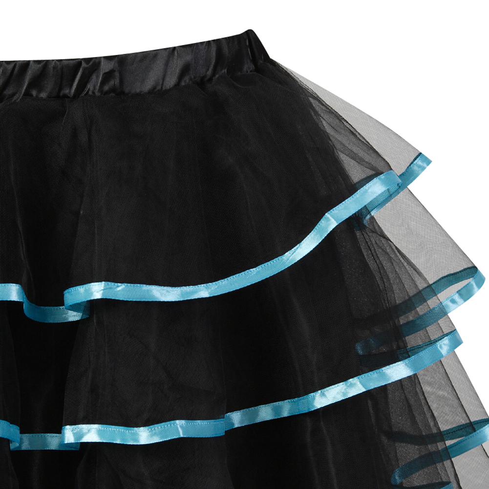 Skyblue-Steampunk Skirt for Corset Sexy Pirate Lace Skirts Party Clubwear Vintage Burlesque Bustier Costumes Accessories Plus Size