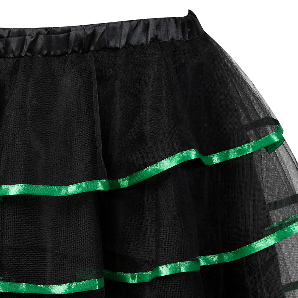 Green-Steampunk Skirt for Corset Sexy Pirate Lace Skirts Party Clubwear Vintage Burlesque Bustier Costumes Accessories Plus Size