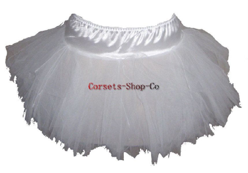 White-Steampunk Tutu Skirt for Corset Women Mimi Black Skirts Party Clubwear Vintage Burlesque Bustier Costumes Accessories Plus Size