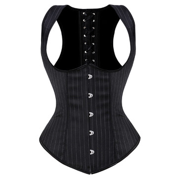 Grebrafan Vintage Corsets Striped Underbust Waist Training Strap Bustier