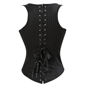 Grebrafan Vintage Corsets Striped Underbust Waist Training Strap Bustier