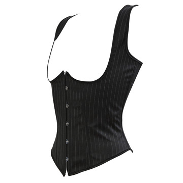 Grebrafan Vintage Corsets Striped Underbust Waist Training Strap Bustier