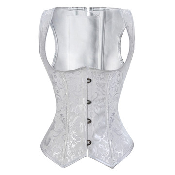 Grebrafan Steampunk Strap Underbust Corset Plus Size Pirate Bustier Outfit