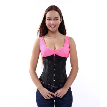 Grebrafan Steel Boned Corsets Waist Training Underbust Plus Size Gothic Bridal Wedding Bustier