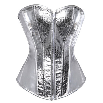 Grebrafan Steampunk Sequin Corset Underwire Zip Sparkle Party Showgirl Clubwear