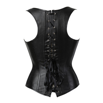 Leather Corsets and Bustiers for Women Straps Corsetto with Buckles Steampunk Plus Size Rockabilly Cosplay Halloween Clubwear