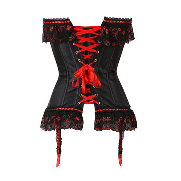 Corsets and Bustiers for Women Steampunk Satin Push Up Lace up Boned Corsetto Plus Size Gothic Zip Carnival Party Clubwear