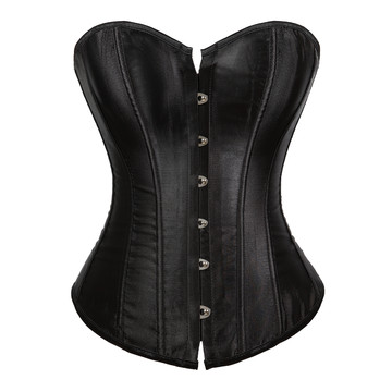 Womens Corset Bustier Satin Sexy Plus Size Gothic Lace Up Boned Gorset Top Shapewear Classic Clubwear Party Club Night Corselet