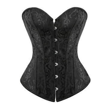 Corset Bustier Boning Steel Medieval Women Lace up Embroidery Corselet Pirate Clubwear Brocade Full Body Femme Sexy Steampunk