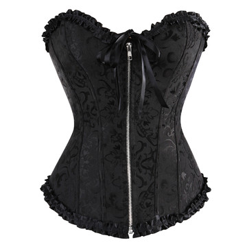 Corsets Burlesque Masquerade Overbust Classic Corsetto Top for Women Plus Size Zip Boned Bustier Halloween Evening Party Costume