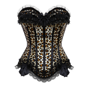 Bustier Corset Femme Top Sexy Push-up Bodyshaper Slimming Padded Zip Tight Lace Corselet Clubwear Dance Carnival Party Costume