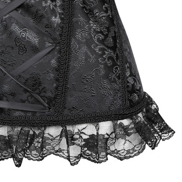 Corsets and Bustiers Women Sexy Goth Wide Strap Wedding Corselet Breathable Lace Trim Overbust Femme Top Holiday Party Clubwear