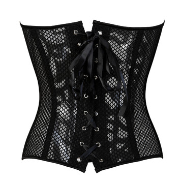 Corsets Bustiers Sexy Breathable Mesh Bridal Wedding Gorset Top Holiday Party Clubwear See Through Push Up Boned Corselet Femme