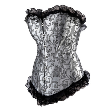 Corsets and Bustiers Lace Trim Bridal Corselet Sexy Satin Boned Lovely Overbust Halloween Carnival Party Clubwear Women