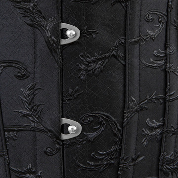 Bustier Corset Steampunk Gothic Steel Boned Ruched Sleeves Corselet Embroidery Wedding Carnival Party Clubwear Fashion Outwear