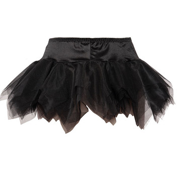 Steampunk Tutu Skirt for Corset Women Mimi Black Skirts Party Clubwear Vintage Burlesque Bustier Costumes Accessories Plus Size