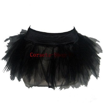Steampunk Tutu Skirt for Corset Women Mimi Black Skirts Party Clubwear Vintage Burlesque Bustier Costumes Accessories Plus Size
